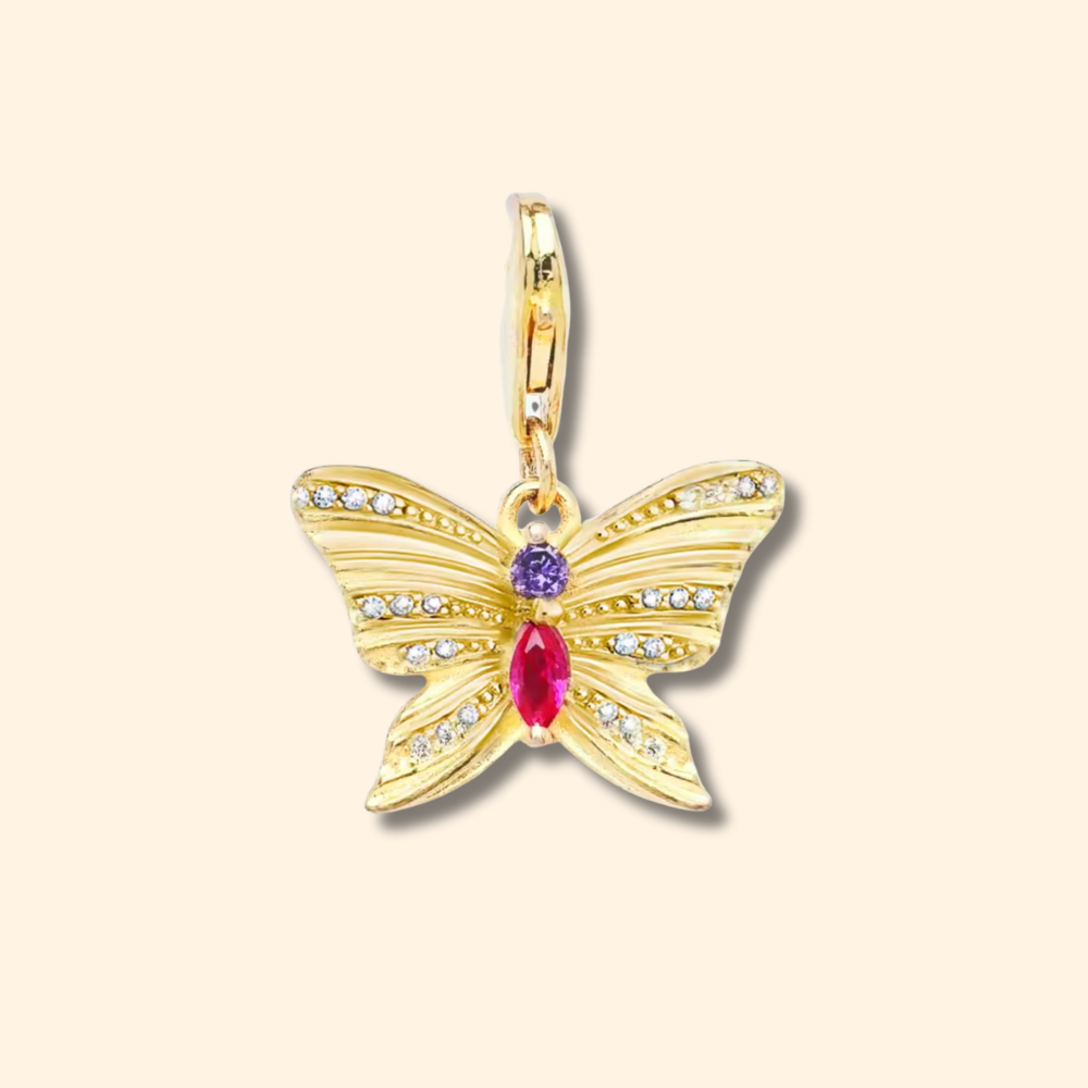 Glamorous Charms with Cubic Zirconia, Gemstones, and Enamel for Your Necklace