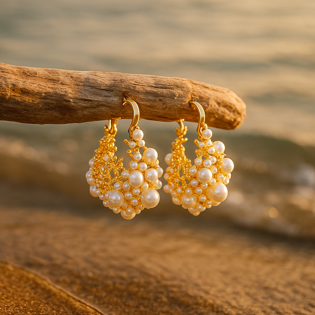 Pearl Earrings Inspired by Sea Foam