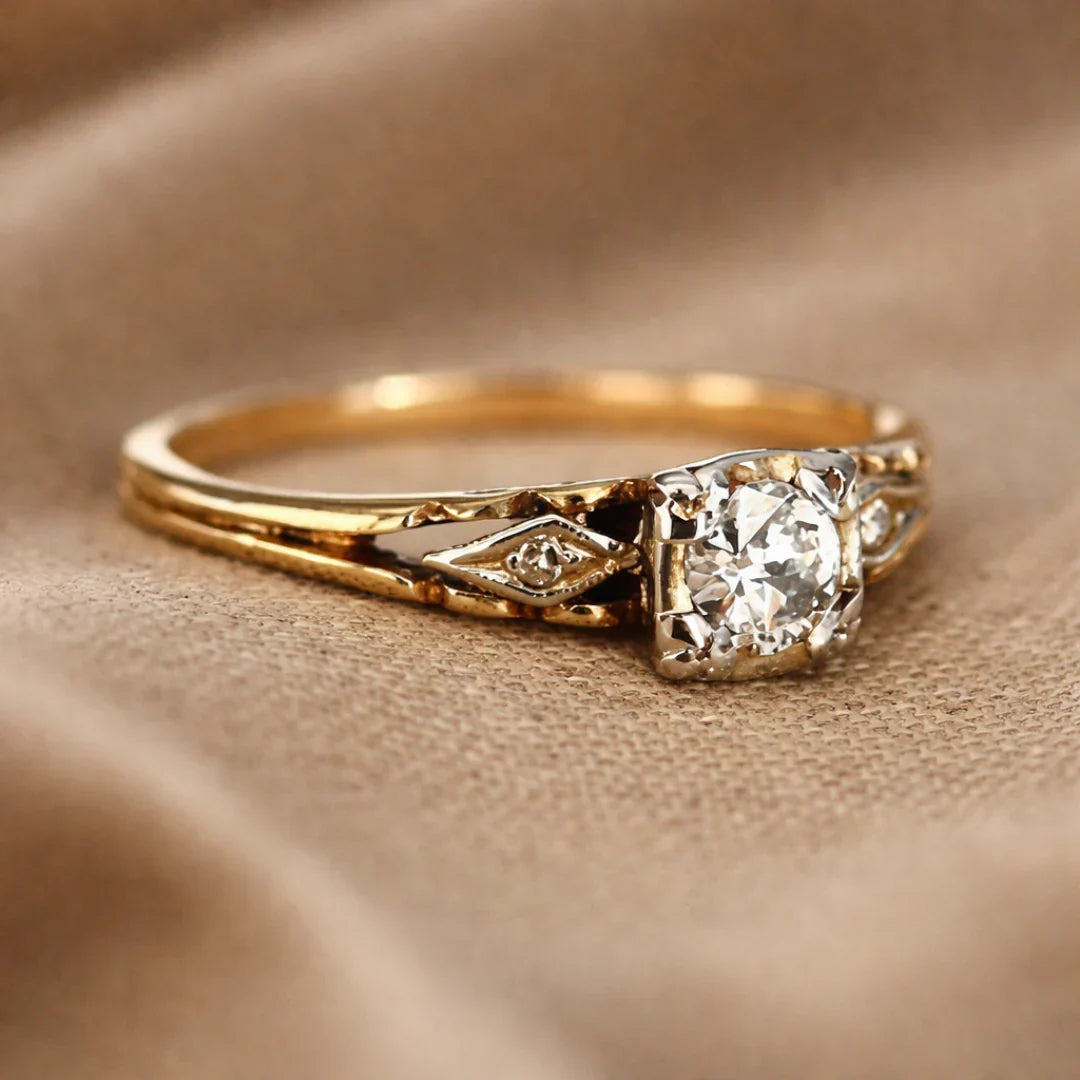 Delicate Vintage Ring with Cubic Zirconia