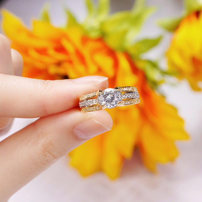 Luxury Engagement Ring with Center Diamond