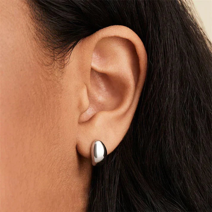 Modern Chunky Metal Dangle Earrings
