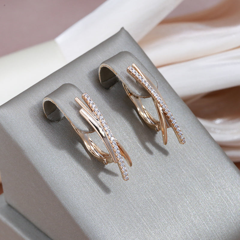 Brilliant Cross Design Earrings with Sparkling Cubic Zirconia