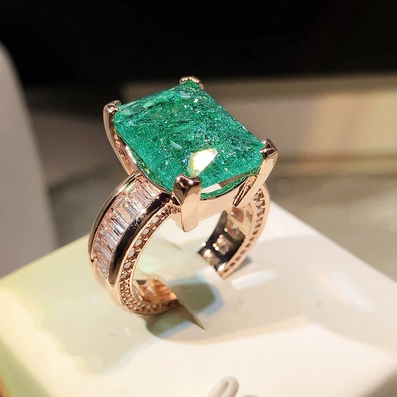 Ring with Bright Green Stone