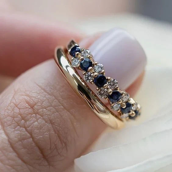 Eternity Ring with Precious Golden Opal