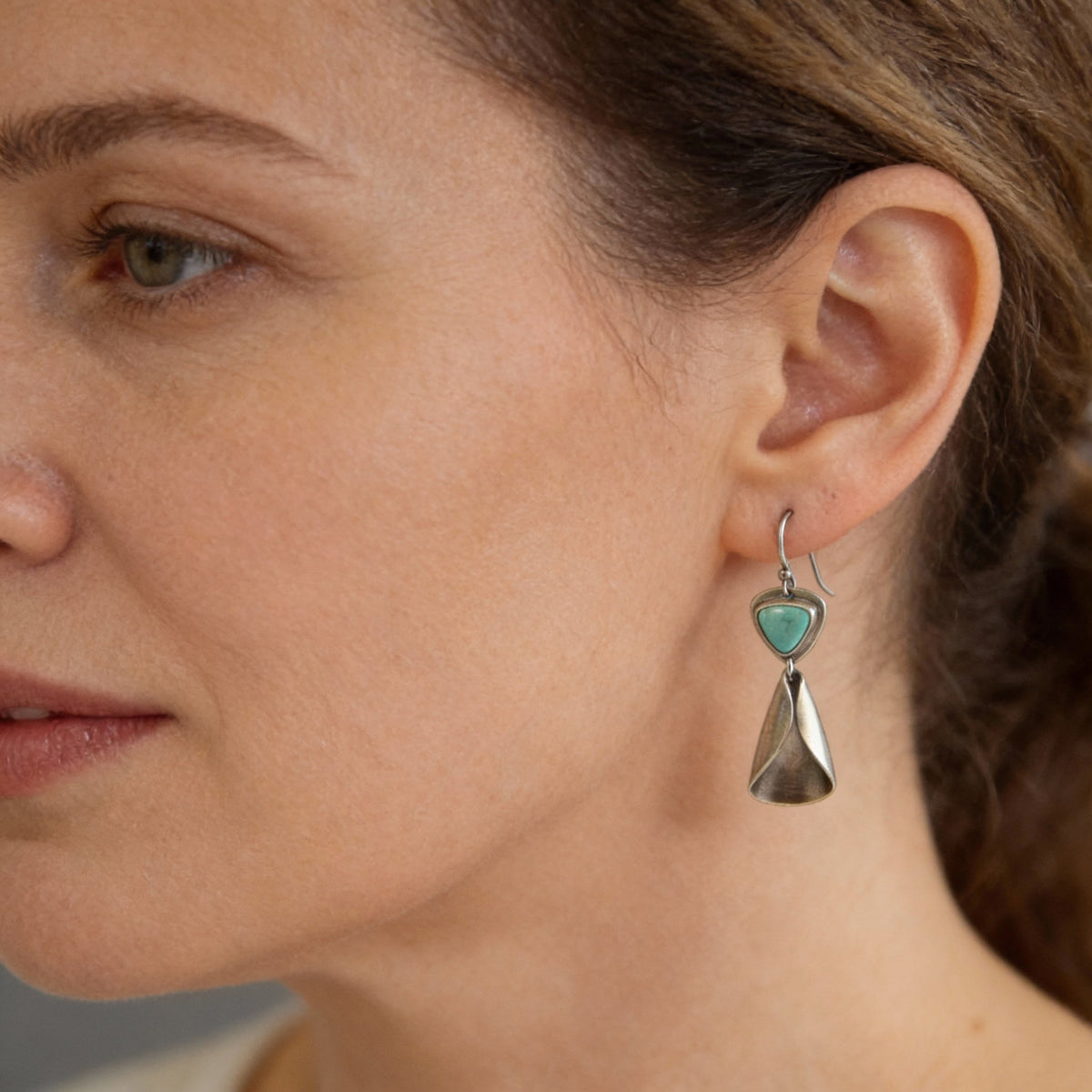 Boho Turquoise Earrings with Elegant Teardrop Design