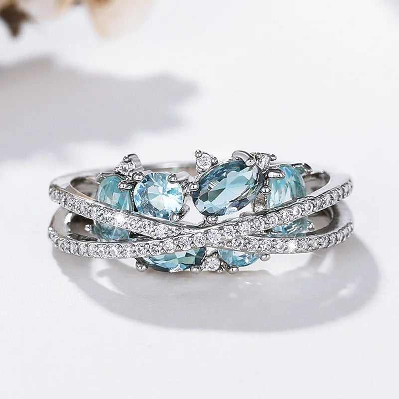 Vintage Ring with Eternity Band
