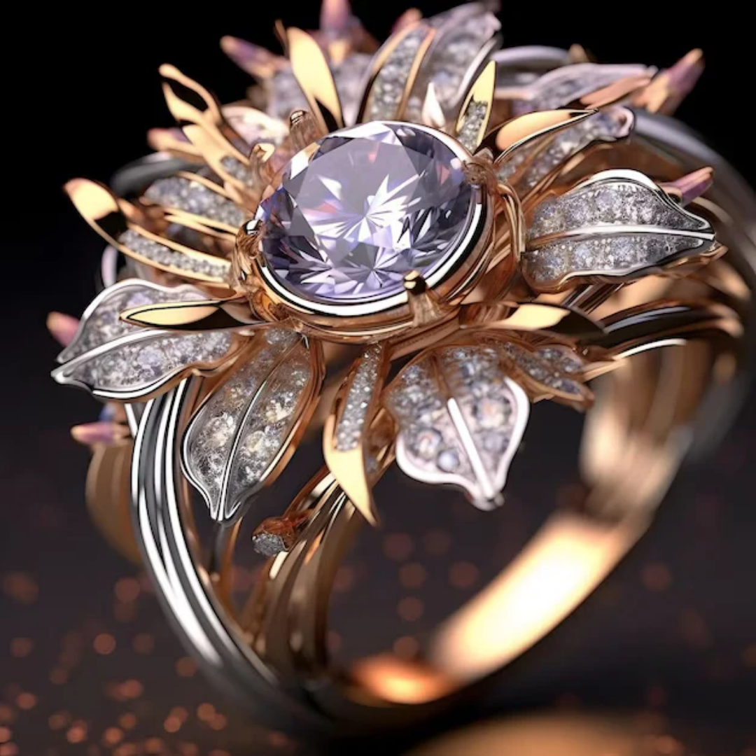Vintage Ring with Hera-Style Zirconia