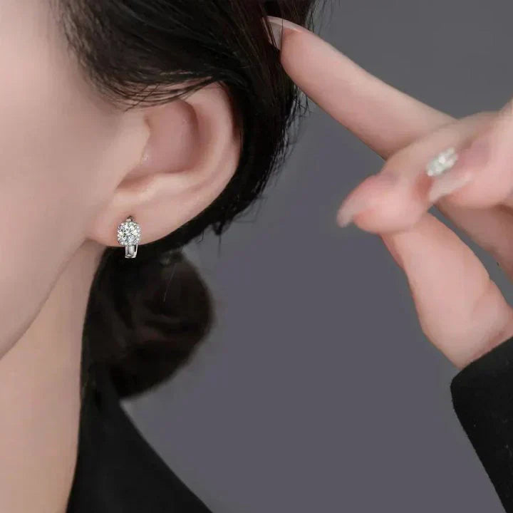 Elegant Zirconia Earrings with a Halo Design