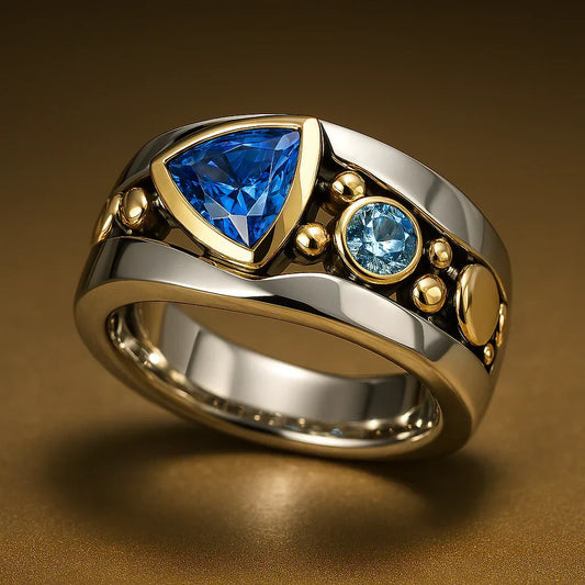 Blue Vintage Ring — Timeless Elegance