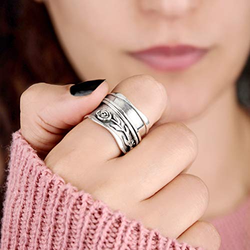 Vintage Turquoise Leaf Ring — Timeless Elegance