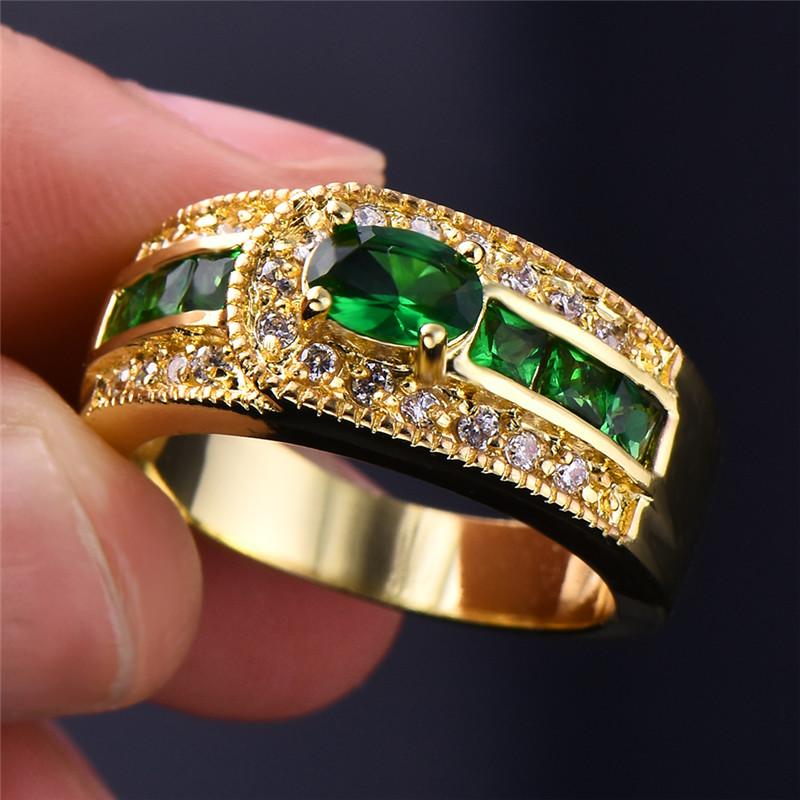Elegant Ring with Green Cubic Zirconia