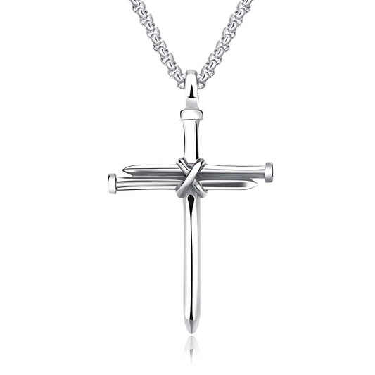Nail Cross Necklace for Men and Women with Cross Design