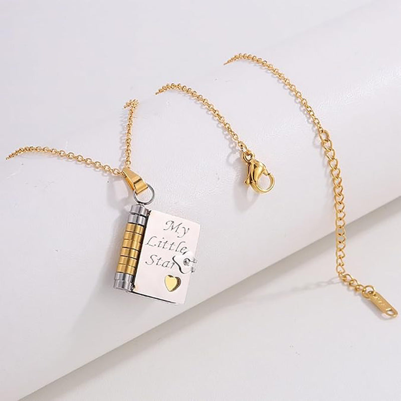 My Little Star | Book Locket Necklace "My Little Star" — For My Daughter