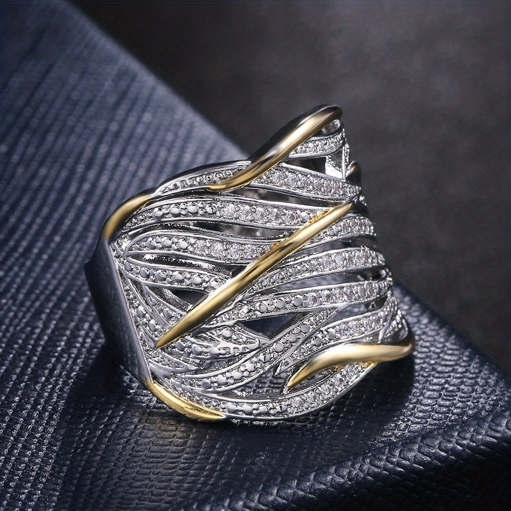 Elegant Ring with Multiple Twisted Layers