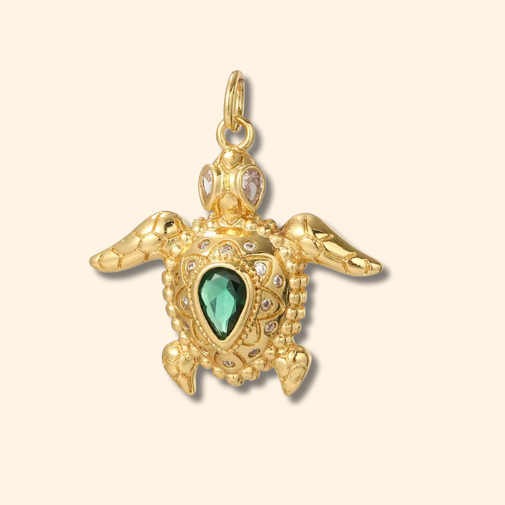 Glamorous Charms with Cubic Zirconia, Gemstones, and Enamel for Your Necklace
