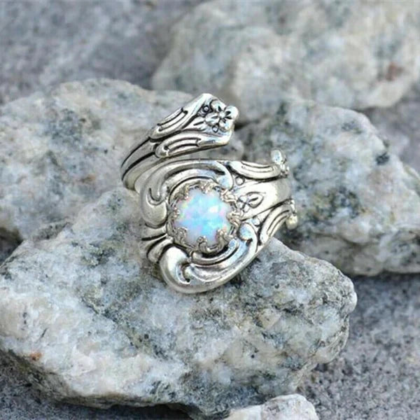 Vintage Ring with White Opal