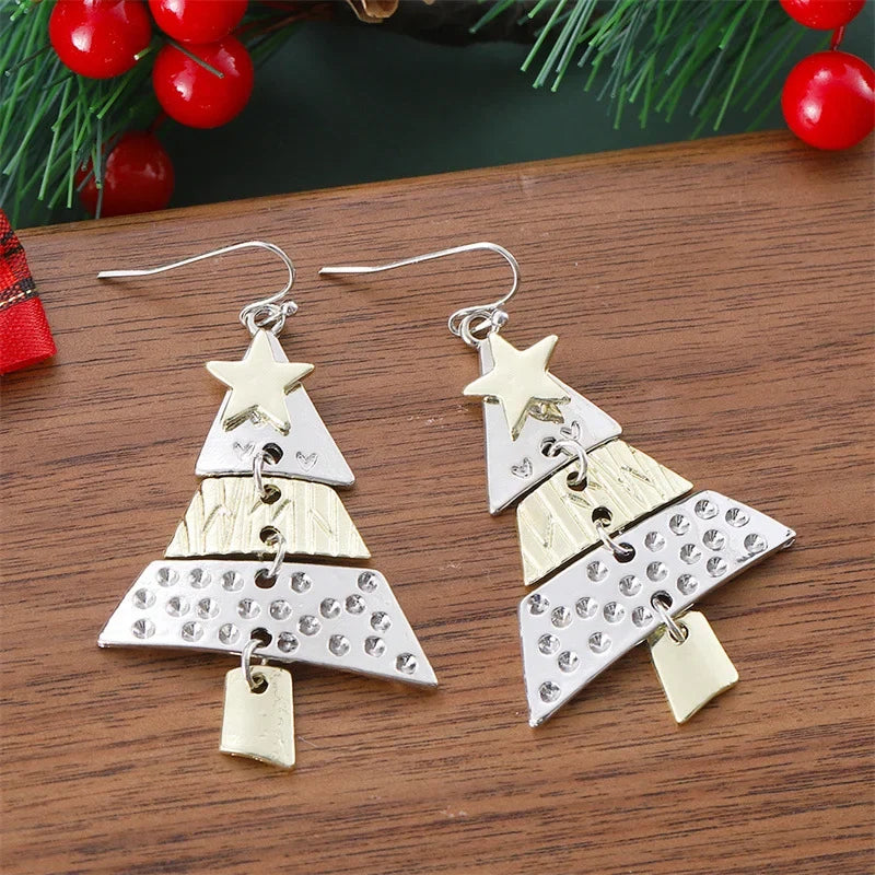 Festive Christmas tree decorations made from non-ferrous metals, featuring stars