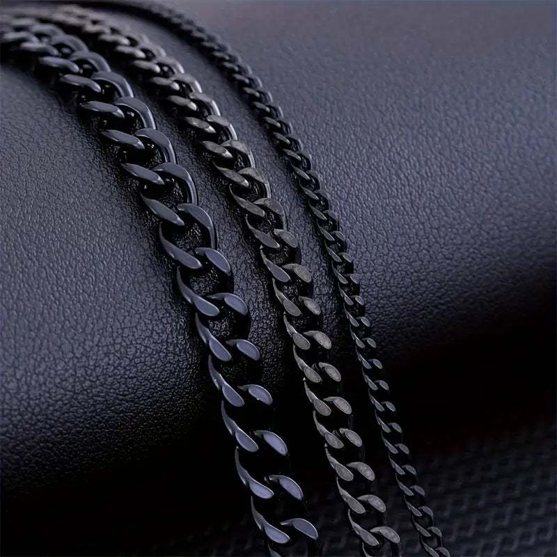Classic Men's Cuban Link Chain Necklace in Multiple Colors