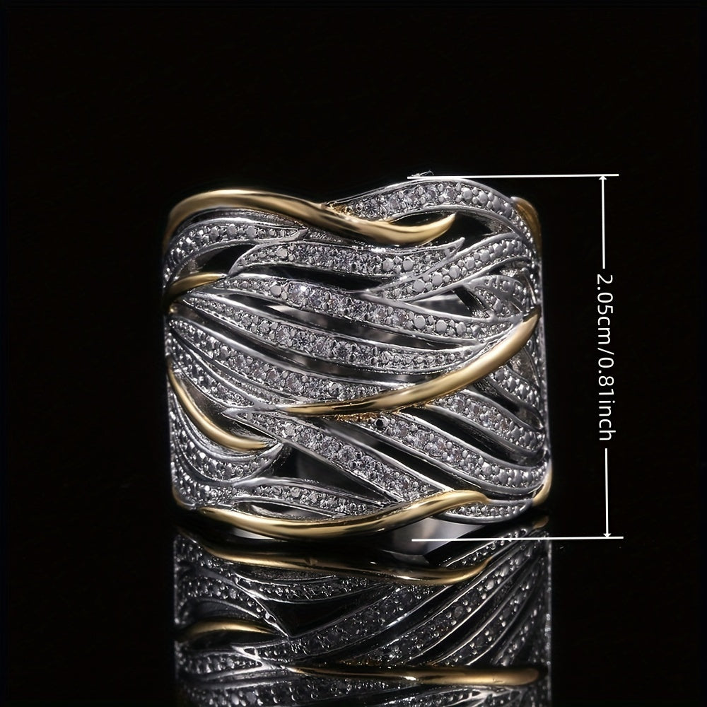Elegant Ring with Multiple Twisted Layers