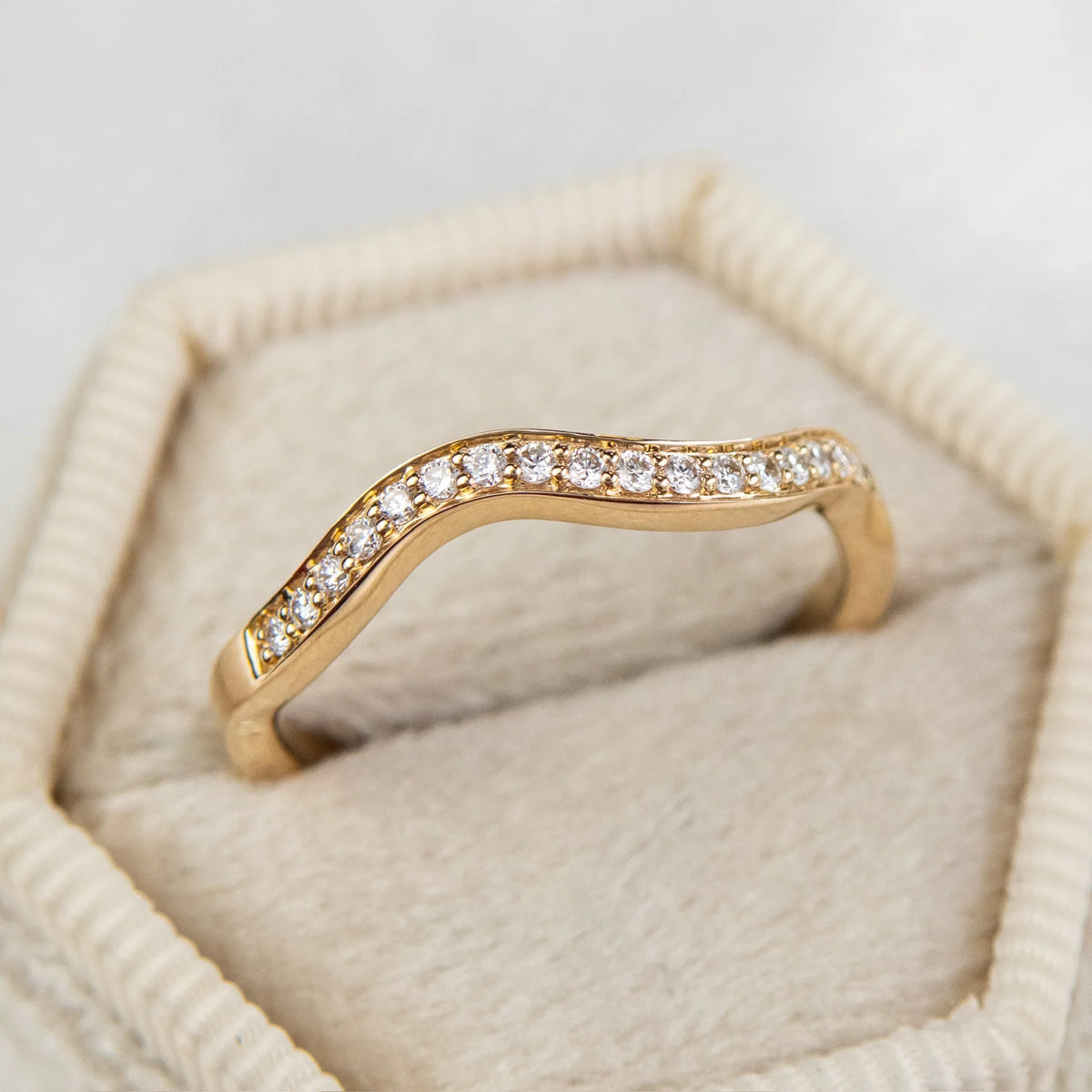 Stainless Steel Ring with Wave Design