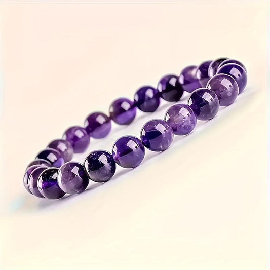 An elegant amethyst bead bracelet for spiritual harmony and style