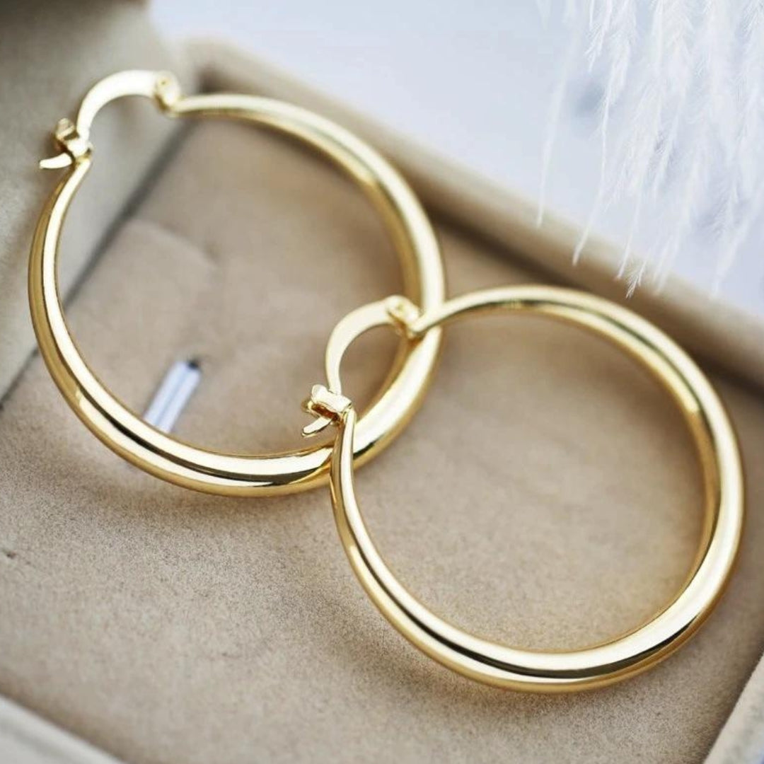 Large, elegant hoop earrings for timeless charm and style