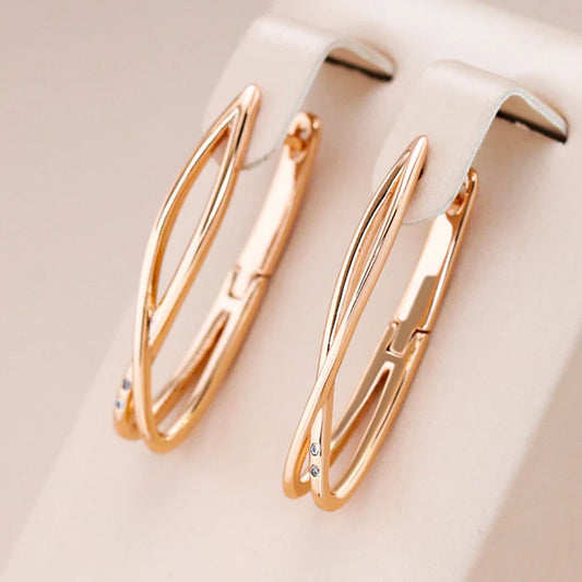 Stylish hoop earrings for women with sparkling cubic zirconia stones and a modern design