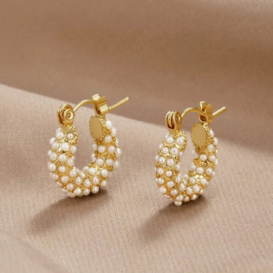 Elegant pearl hoop earrings for timeless elegance and a sophisticated look
