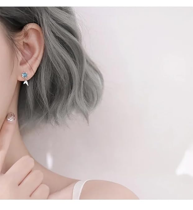 Ocean Crystal Mermaid Tail Earrings