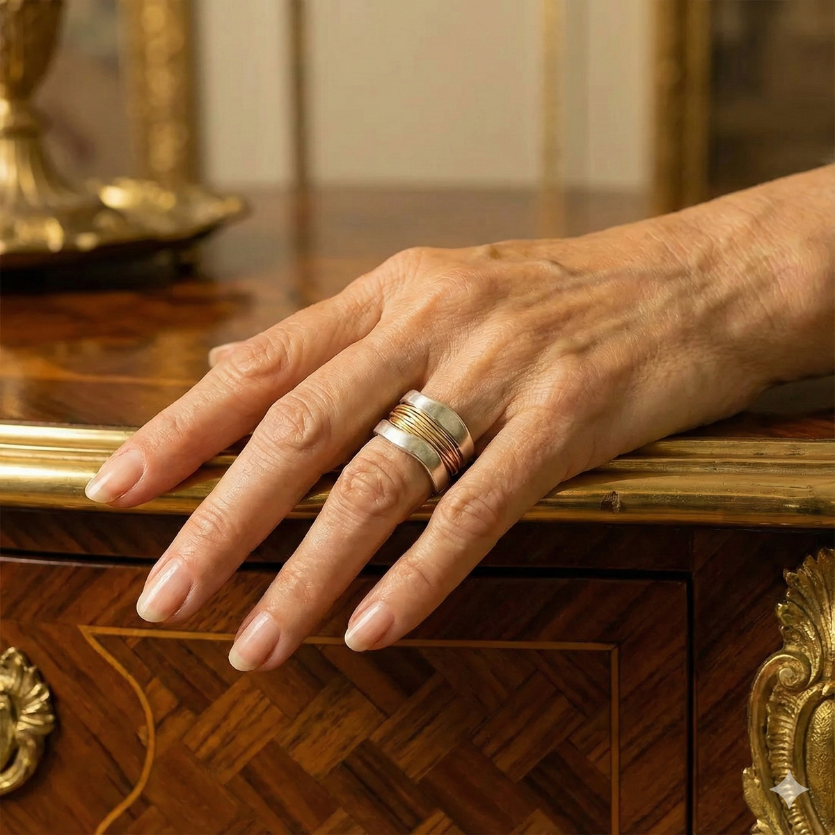 Ring with Golden Fibers