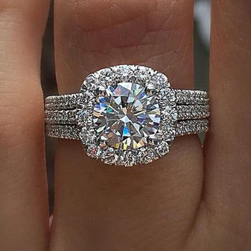 Diamond-Style Stone Ring
