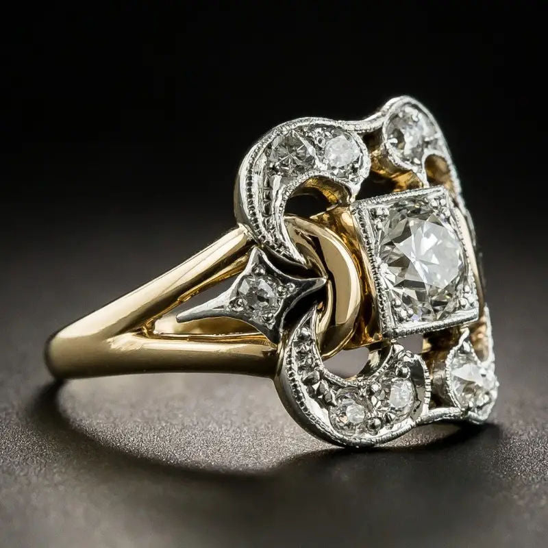 Vintage Art Deco Ring with Cubic Zirconia