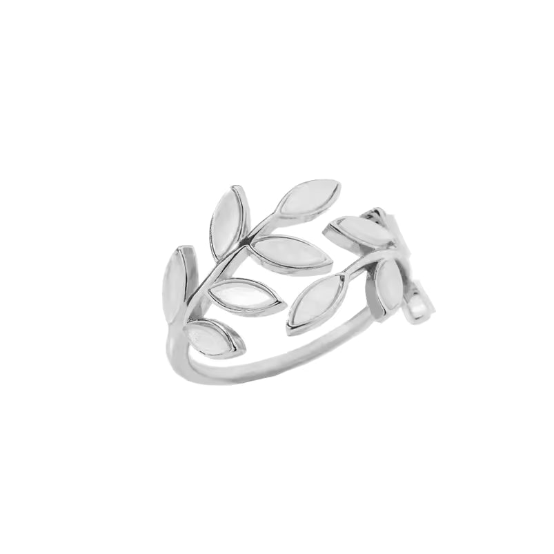 Stainless Steel Leaf Ring