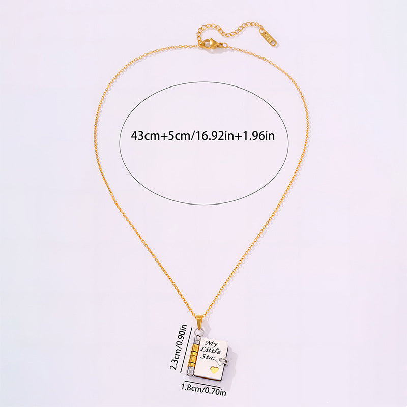 My Little Star | Book Locket Necklace "My Little Star" — For My Daughter