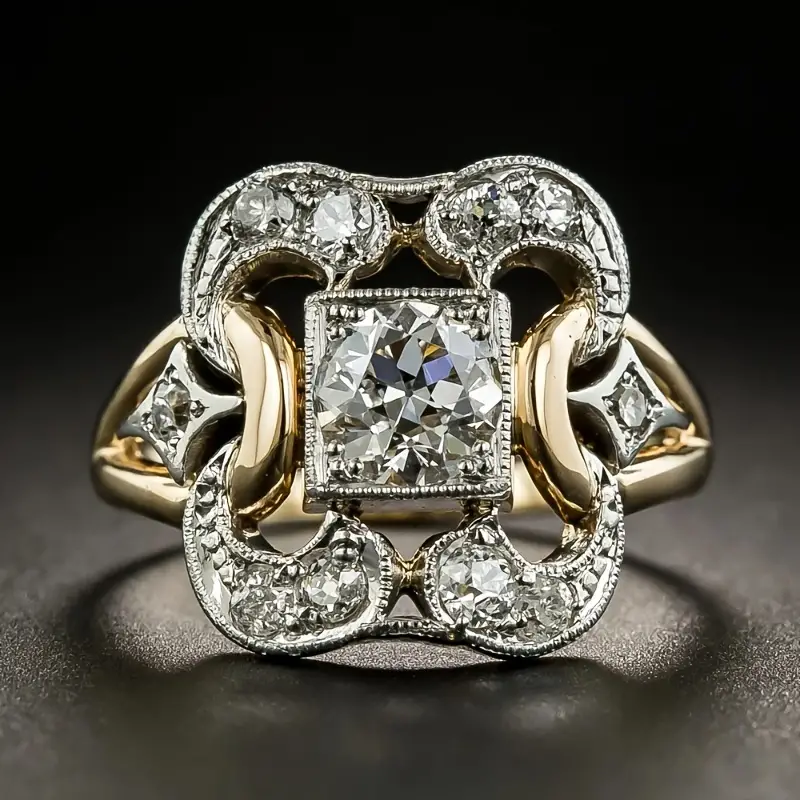 Vintage Art Deco Ring with Cubic Zirconia
