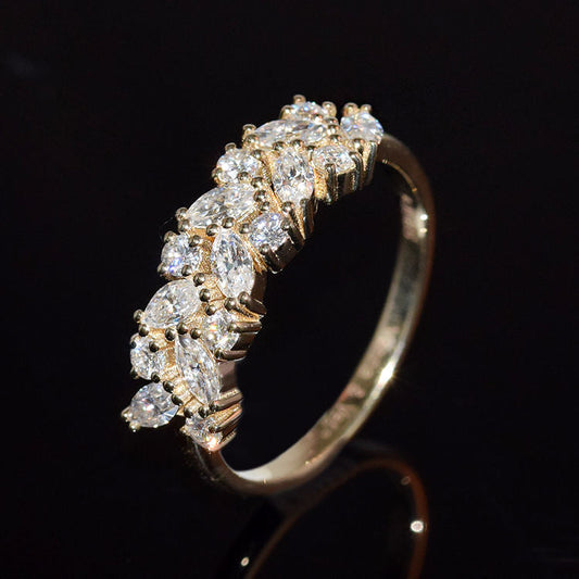 Vintage Stainless Steel Ring with Cubic Zirconia