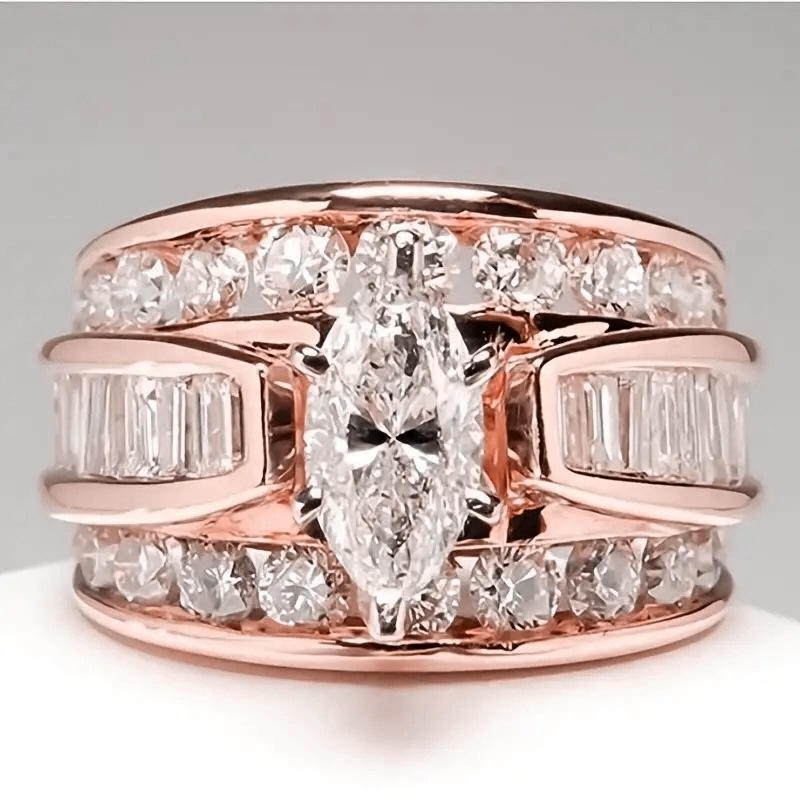 Elegant Ring with Center Crystal