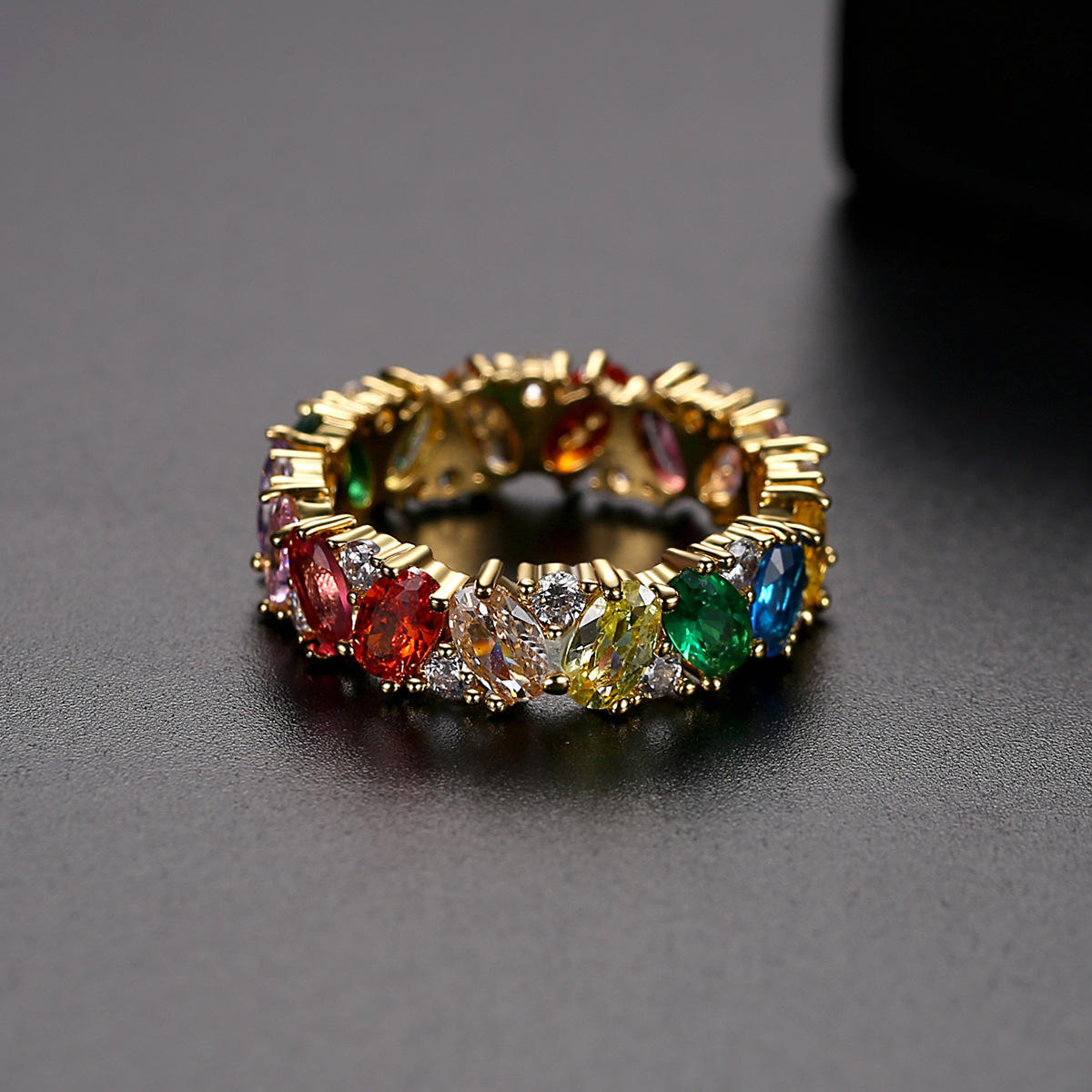 Multicolor Eternity Ring with Cubic Zirconia