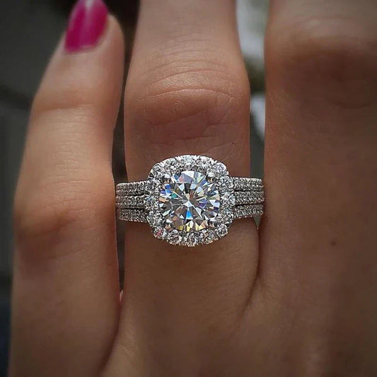 Diamond-Style Stone Ring