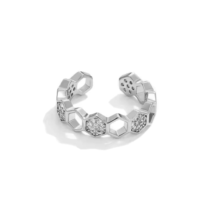 Adjustable Honeycomb Ring