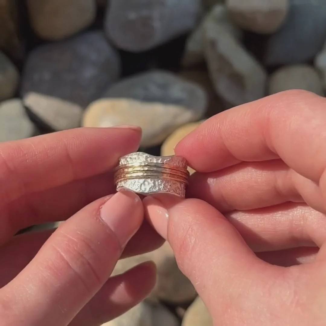 Vintage Stainless Steel Spinner Ring