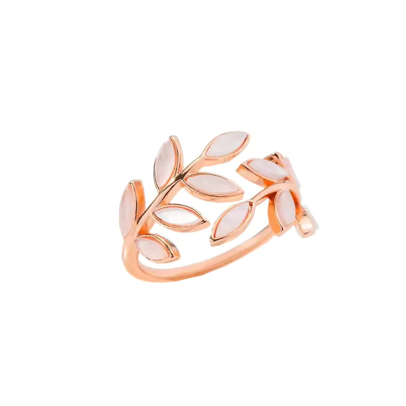 Stainless Steel Leaf Ring
