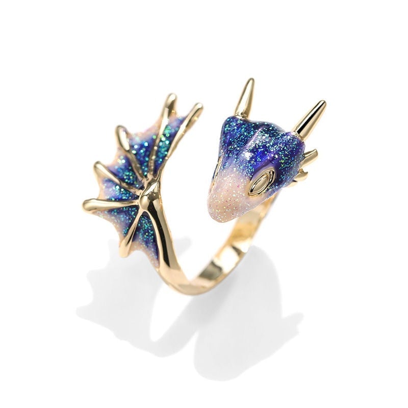 Vintage Ring with Layered Blue Cubic Zirconia