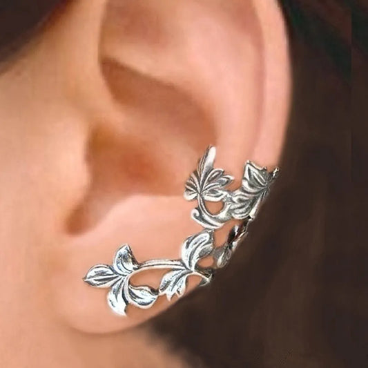 Delicate Leaf Design Ear Cuff, No Piercing Required