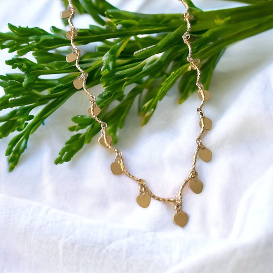 Delicate Heart Necklace with Fun Sparkly Charms
