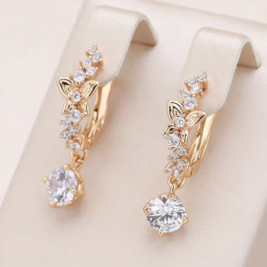Sparkling cubic zirconia earrings with a butterfly motif and an elegant teardrop design