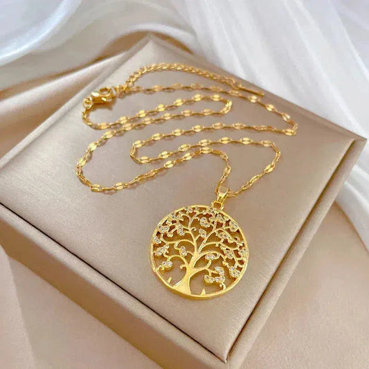 Sparkling Tree of Life Pendant Necklace for Women with an Elegant Look