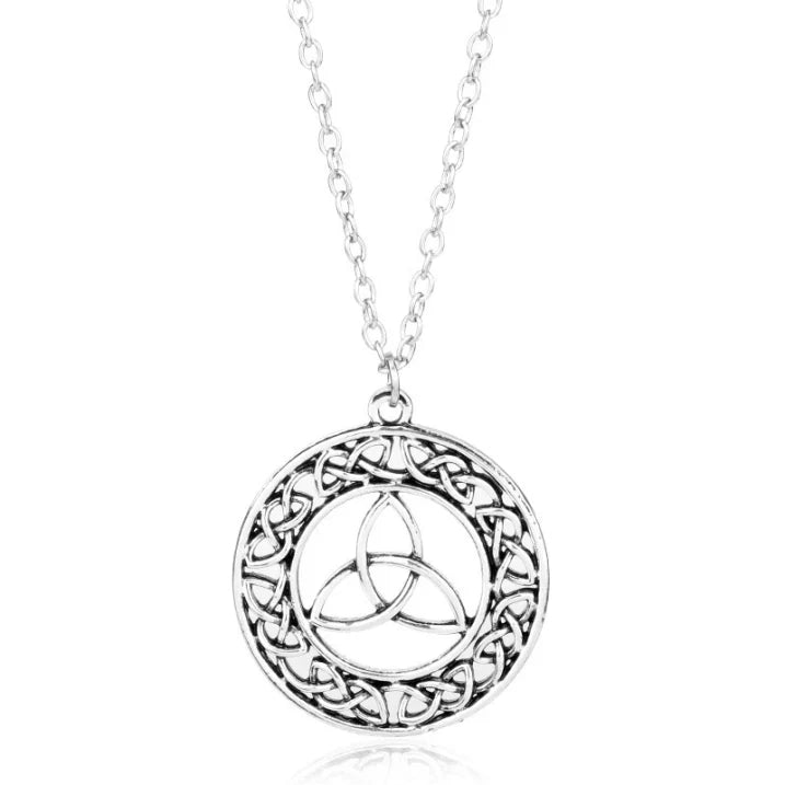 Celtic Triquetra Knot Necklace with Delicate Design Pendant