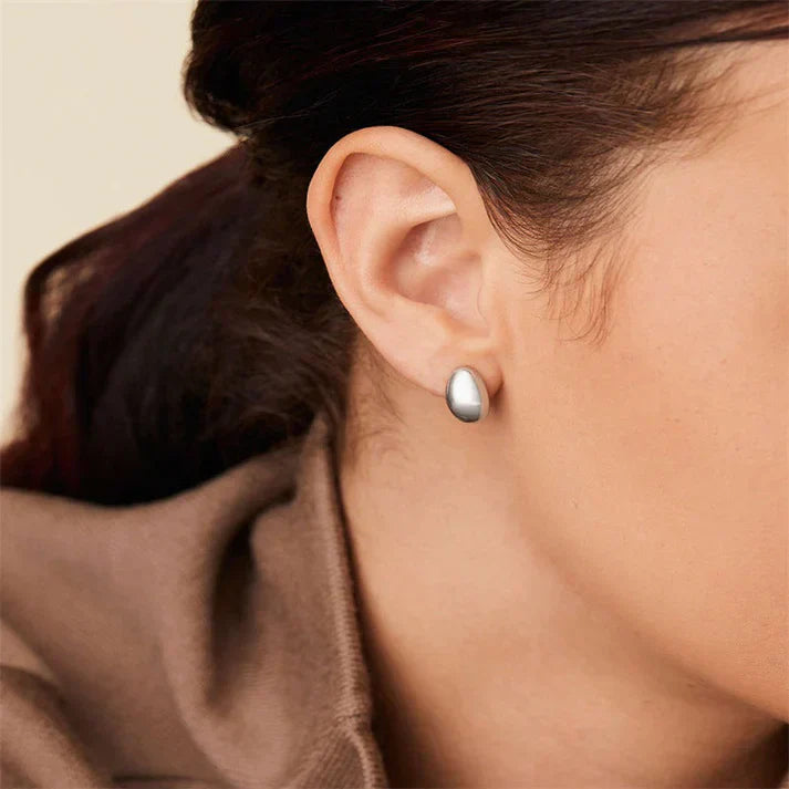 Modern Chunky Metal Dangle Earrings