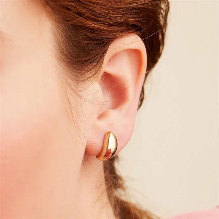 Modern Chunky Metal Dangle Earrings
